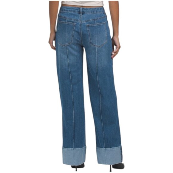 D. JEANS Oversized Cuff Wide Leg Jeans - Picture 2 of 2